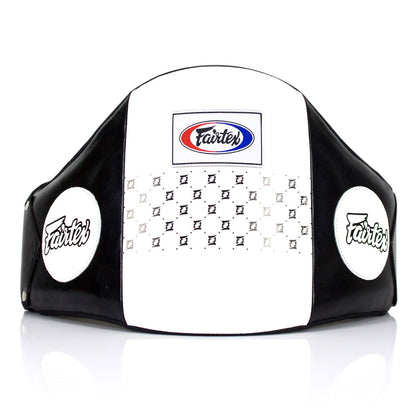 Fairtex BPV1 Standard Leather Belly Pad - Black-White