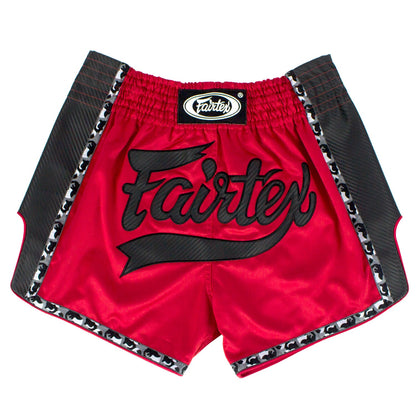 Fairtex BS1703 Slim Fit Muaythai Shorts - Red-Black