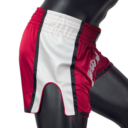 Fairtex BS1704 Slim Fit Muaythai Shorts - Red-White