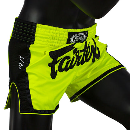 Fairtex BS1706 Slim Fit Muaythai Shorts - Lime Green