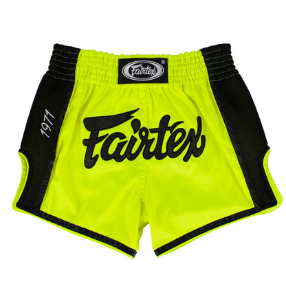Fairtex BS1706 Slim Fit Muaythai Shorts - Lime Green