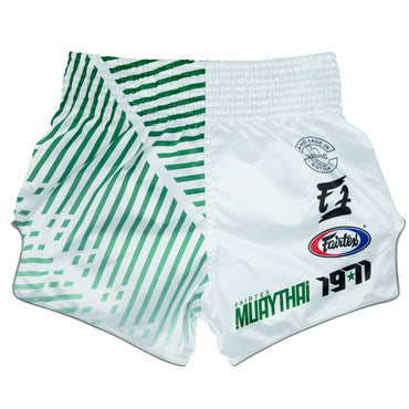 Fairtex BS1923 Muaythai Shorts - White Racer