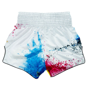 Fairtex BS1937 Muaythai Shorts - Acid Jazz White