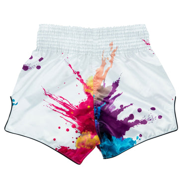 Fairtex BS1939 Muaythai Shorts - Funky Soul White