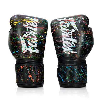 Fairtex BGV14PT Painter Microfibre Boxing Gloves - Black