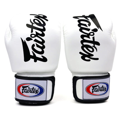 Fairtex BGV19 Deluxe Tight-Fit Boxing Gloves - White