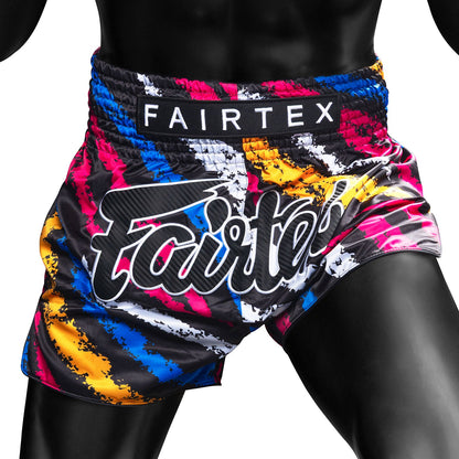 Fairtex BS1956 Muaythai Shorts - Colourful (Vertical)