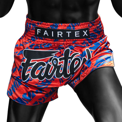 Fairtex BS1958 Muaythai Shorts - Red-Blue