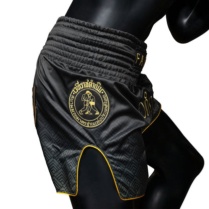 Fairtex x Rajadamnern Muay Thai Shorts - BS-RAJ04 - Black