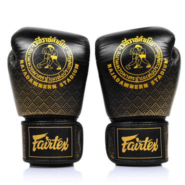 Fairtex X Rajadamnern Premium Boxing Gloves - Black