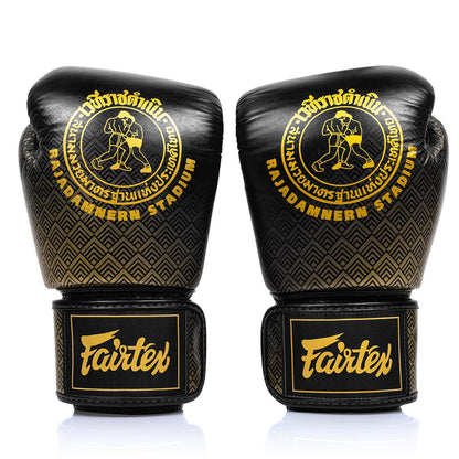 Fairtex X Rajadamnern Premium Boxing Gloves - Black