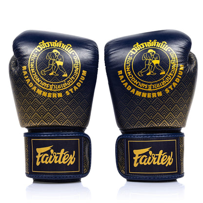 Fairtex X Rajadamnern Premium Boxing Gloves - Navy