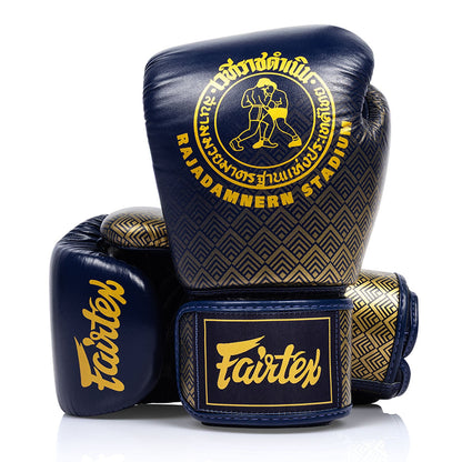 Fairtex X Rajadamnern Premium Boxing Gloves - Navy