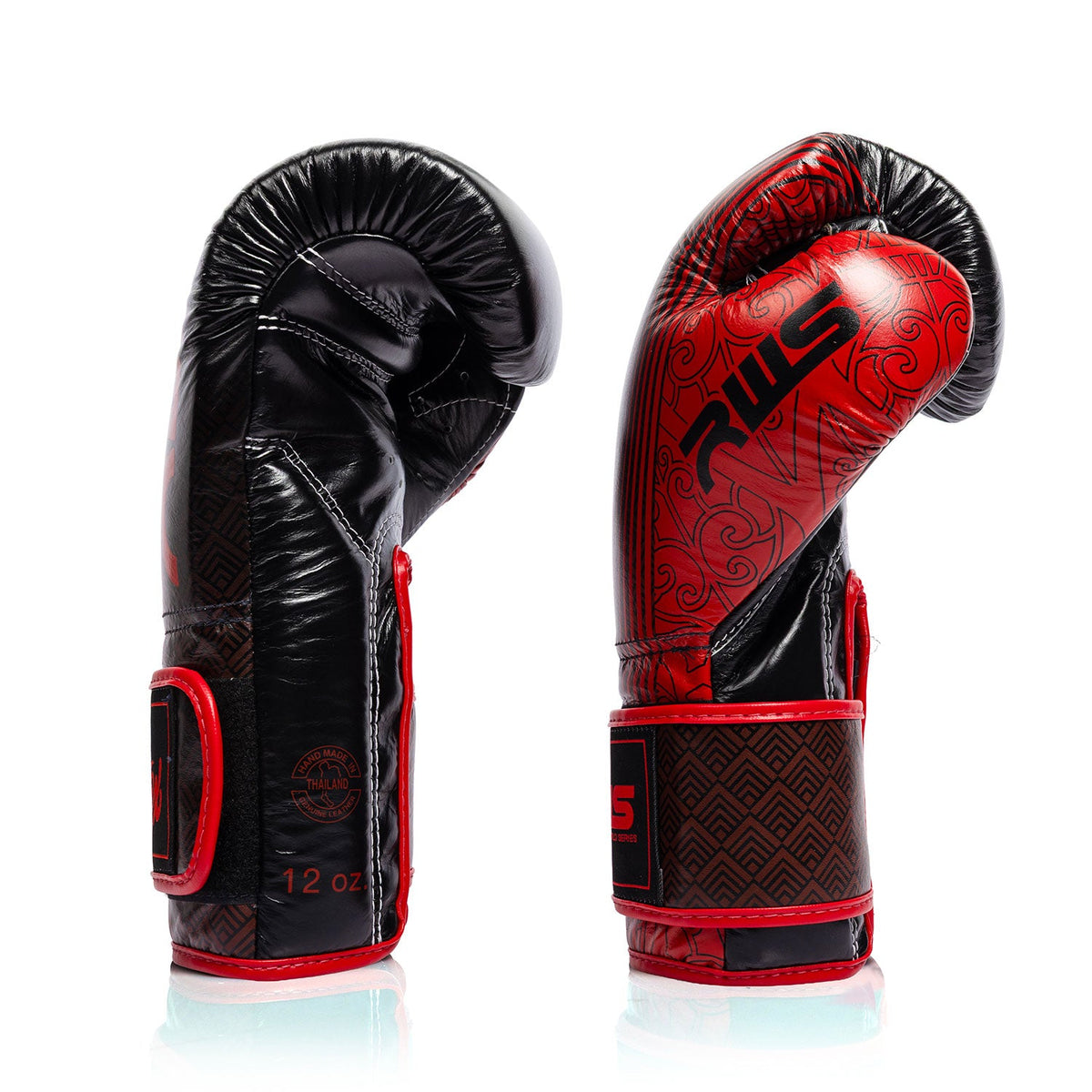 Fairtex X RWS BGVR1 Velcro Boxing Gloves - Black-Red