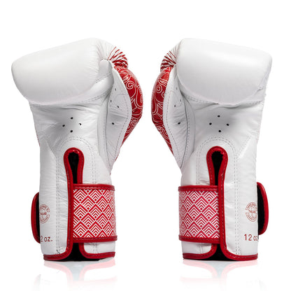 Fairtex X RWS BGVR1 Velcro Boxing Gloves - White-Red
