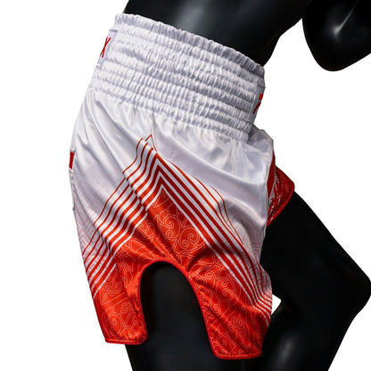 Fairtex X RWS Muaythai Shorts - White-Red