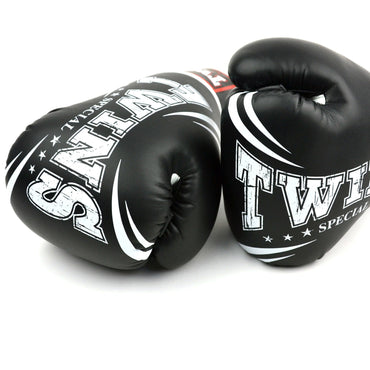 Twins Special FBGVDM3-TW6 Synthetic-Leather Boxing Gloves - Black
