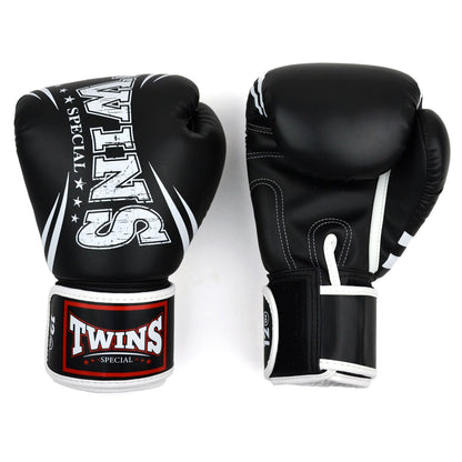 Twins Special FBGVDM3-TW6 Synthetic-Leather Boxing Gloves - Black