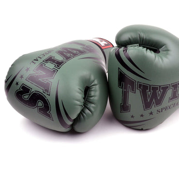 Twins Special FBGVDM3-TW6 Synthetic-Leather Boxing Gloves - Olive