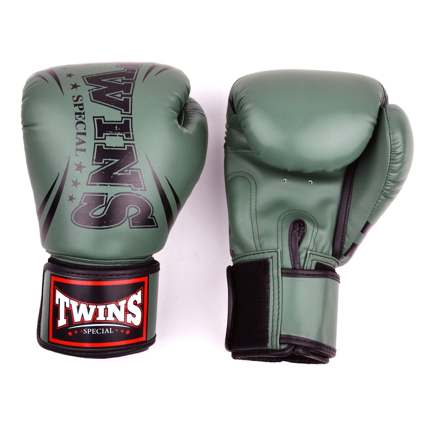Twins Special FBGVDM3-TW6 Synthetic-Leather Boxing Gloves - Olive