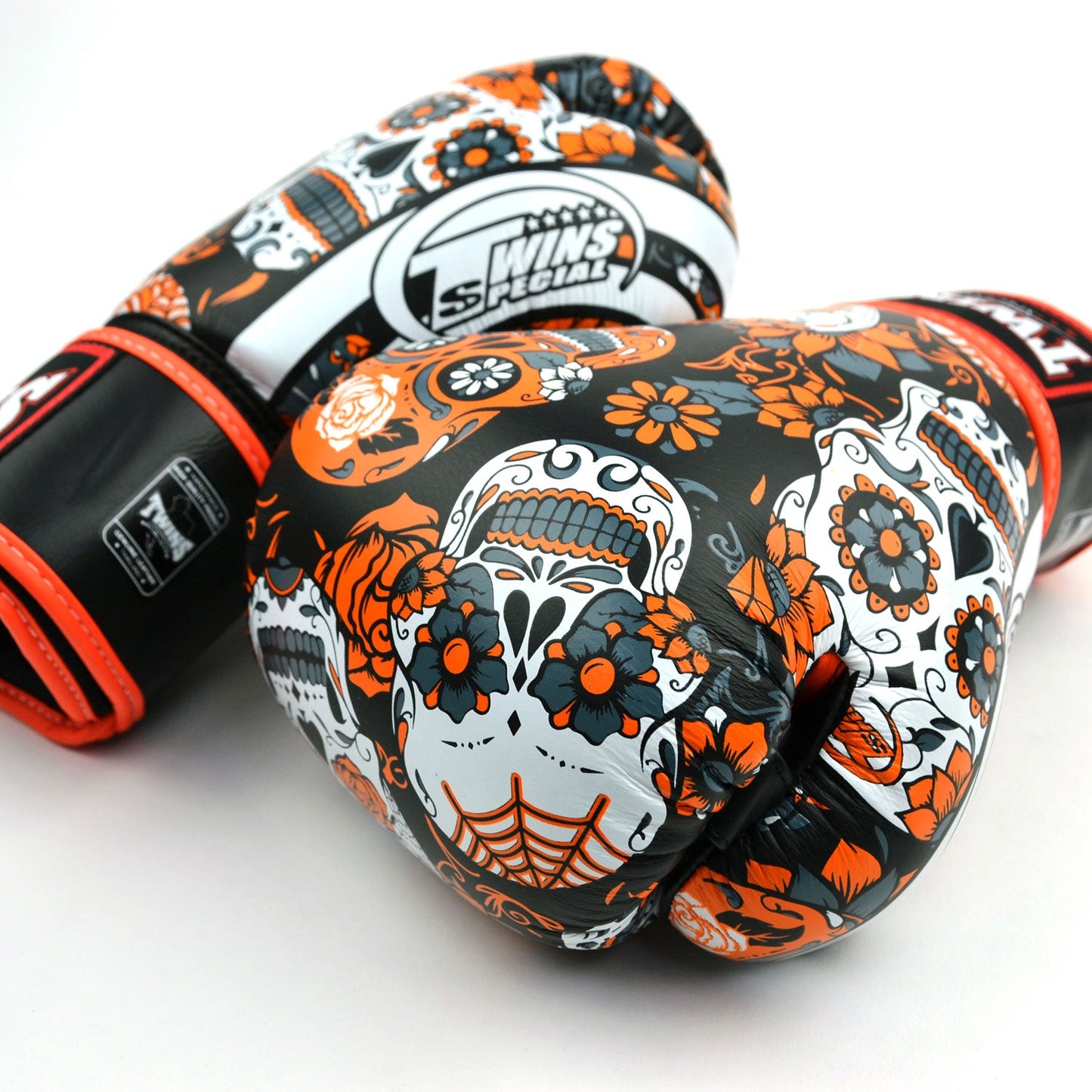 FBGVL4-53 Twins Calaveras Boxing Gloves Orange