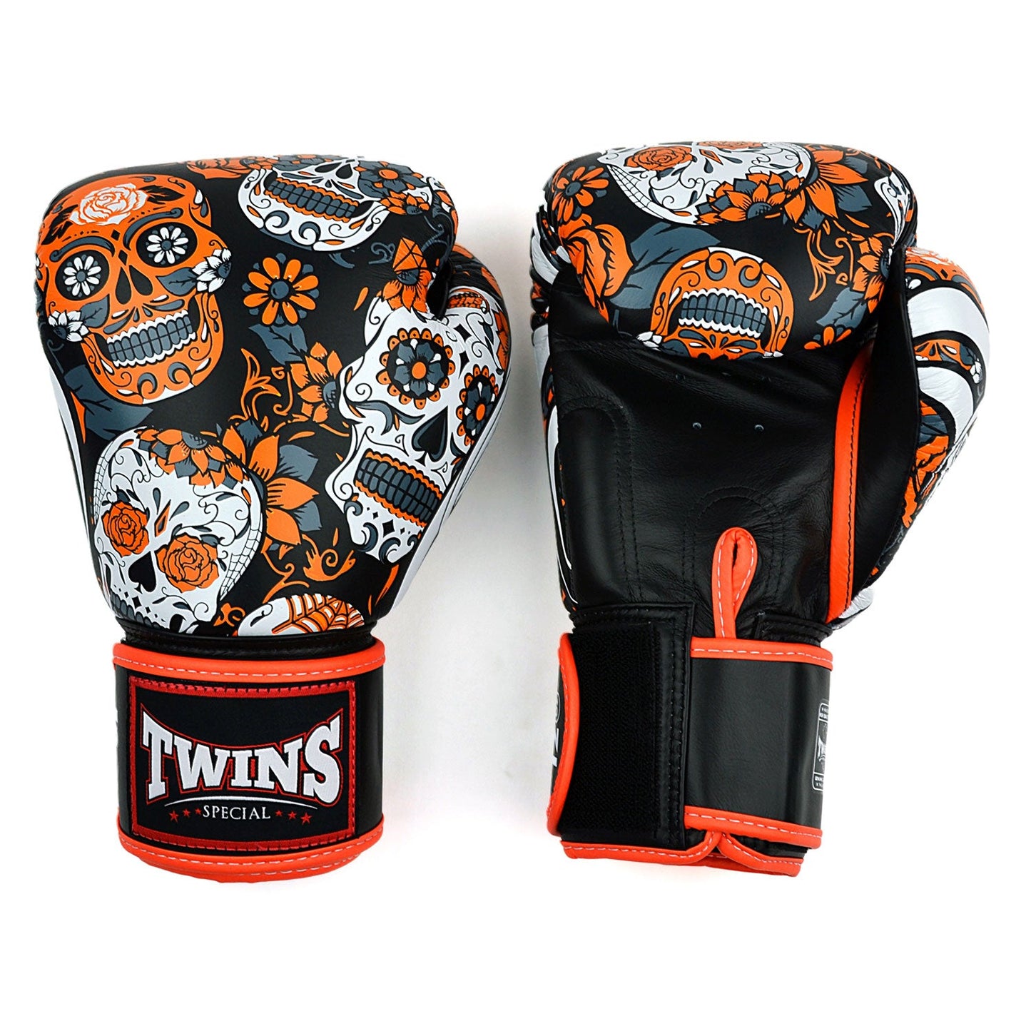 FBGVL4-53 Twins Calaveras Boxing Gloves Orange