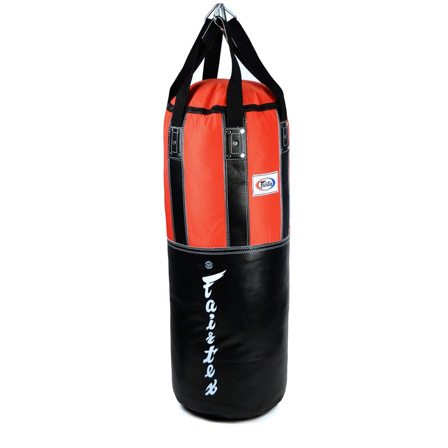 Fairtex HB3 Extra Large Leather Heavy Bag - Black-Red (UN-FILLED)
