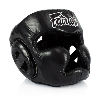Fairtex HG13 Diagonal Vision Sparring Headguard - Black