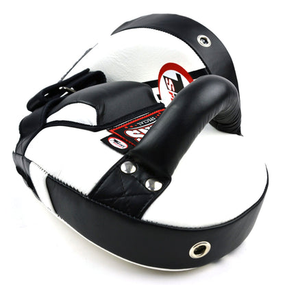 KPL11 Twins Curved Leaf-Shape Kick Pads White-Black