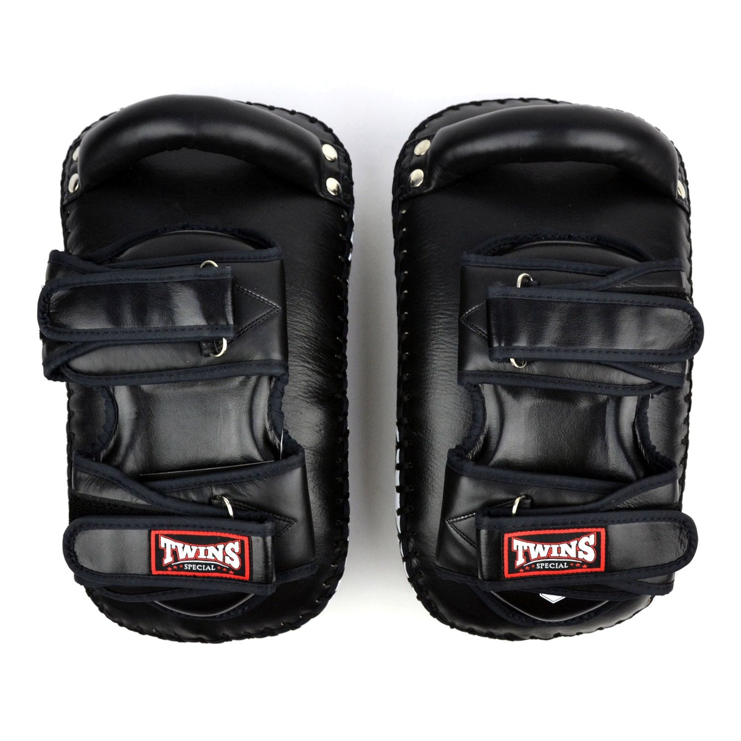Twins Special KPL12 Deluxe Curved Leather Kick Pads - Black