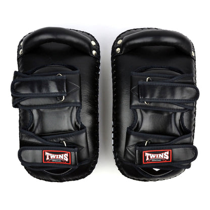 Twins Special KPL12 Deluxe Curved Leather Kick Pads - Black