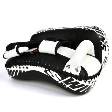 Twins Special KPS10 Microfibre Thai Kick Pads - Black-White