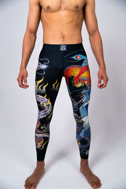 Meerkatsu Heavenly Footlock V2 Compression Spats | Premium BJJ No-Gi Gear