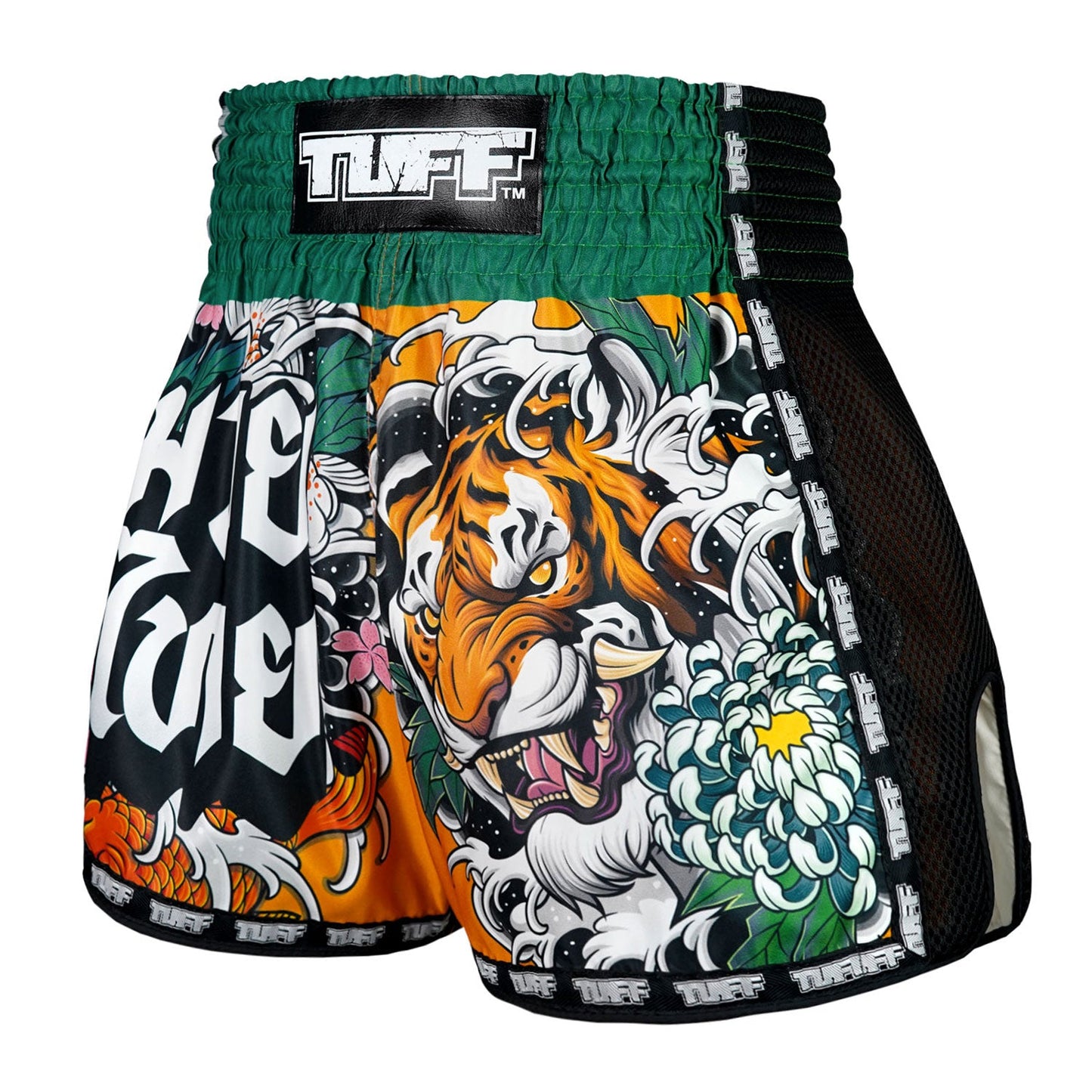 TUFF Muaythai Shorts Retro Style - MSC105 - Tora Mori to Kingyo