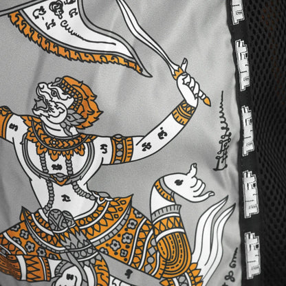MSC118 TUFF Muaythai Shorts Retro Style Hanuman Yantra with War Flag