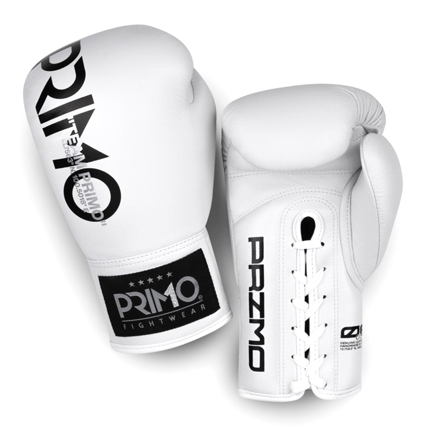 Primo Mamba Series Pro Lace-Up Boxing Gloves - White