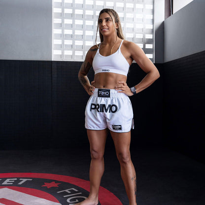 Primo Muay Thai Shorts - Mamba Series - White