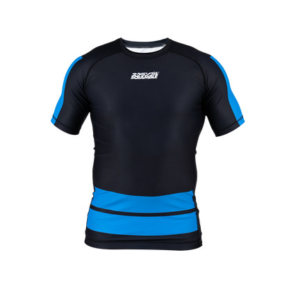 Scramble Ranked Rashguard Short Sleeve - Blue