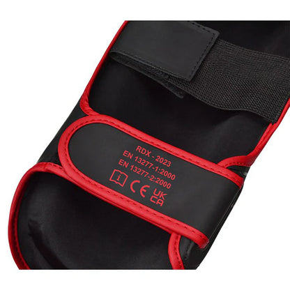 RDX F6 KARA MMA Shin Instep Guards Black Red
