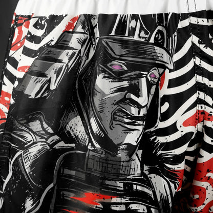 RMS102 TUFF High-Cut Retro Muaythai Shorts Waves of Bushido Elegance