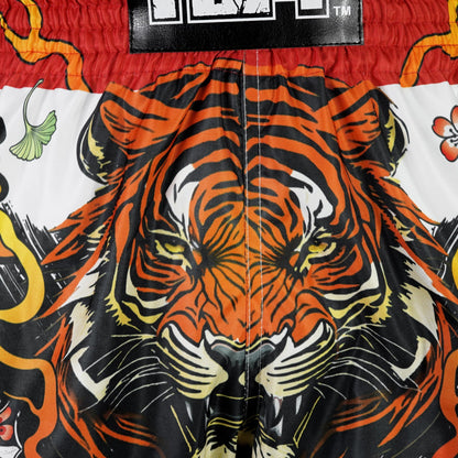RMS110 TUFF High-Cut Retro Muaythai Shorts Tora Chikara Power of Tiger