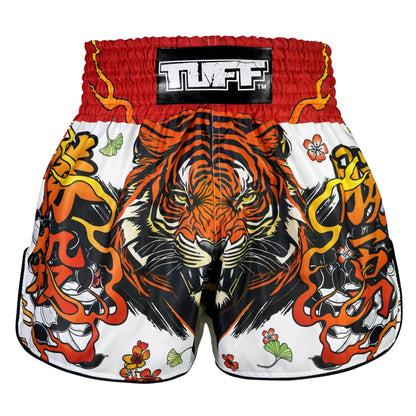 TUFF High-Cut Retro Muaythai Shorts - RMS110 - Tora Chikara Power of Tiger