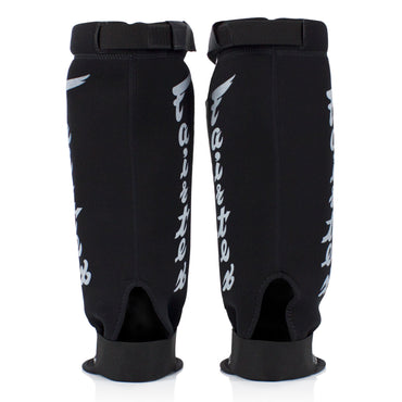 Fairtex SP6 Neoprene MMA Shin Pads - White-Black