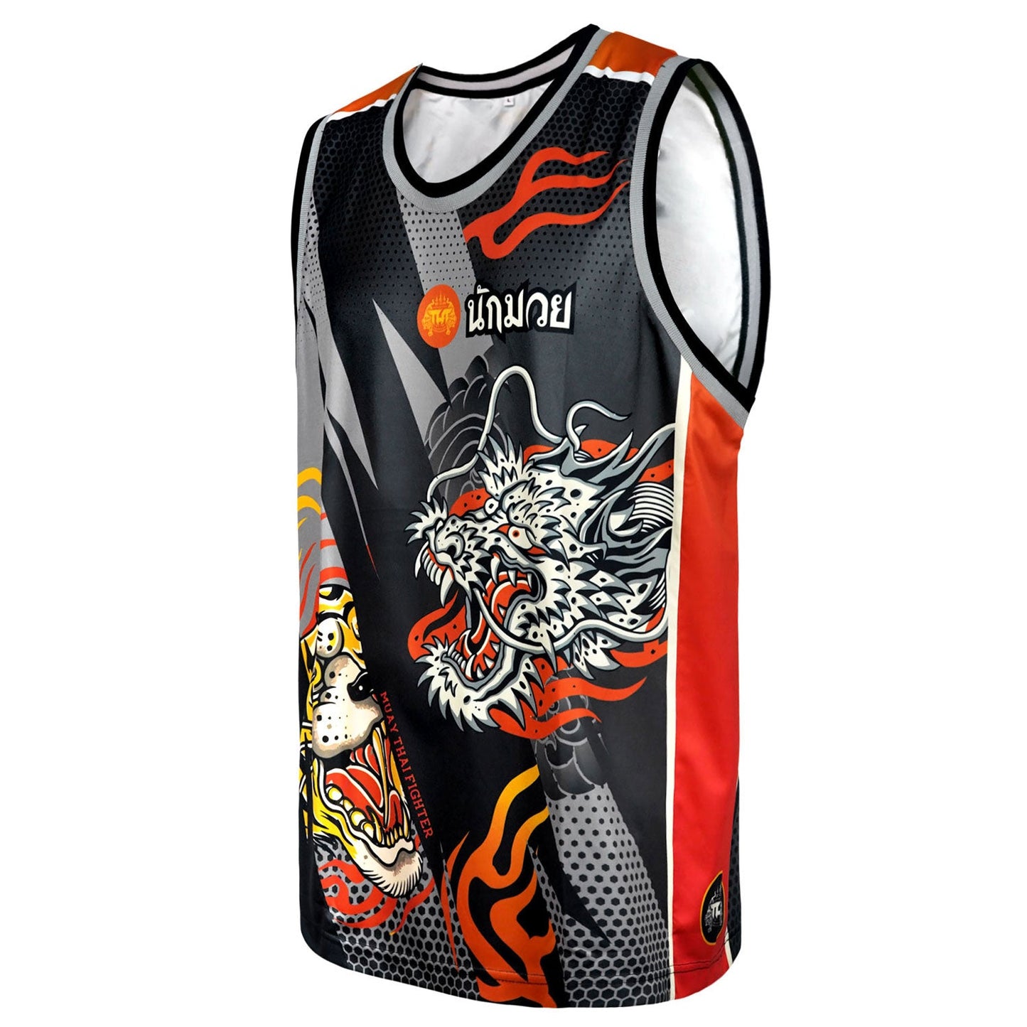 TUFF Tank Top - TT105 - Black Dragon and Tiger