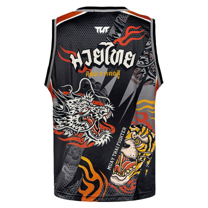 TUFF Tank Top - TT105 - Black Dragon and Tiger