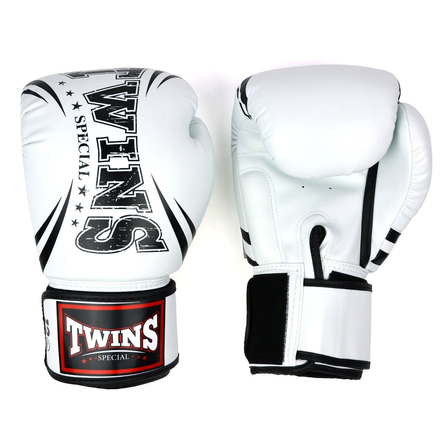 Twins Special FBGVDM3-TW6 Synthetic-Leather Boxing Gloves - White