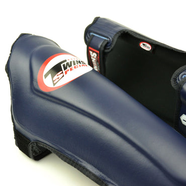 Twins Special SGL10 Leather Shin Pads - Navy