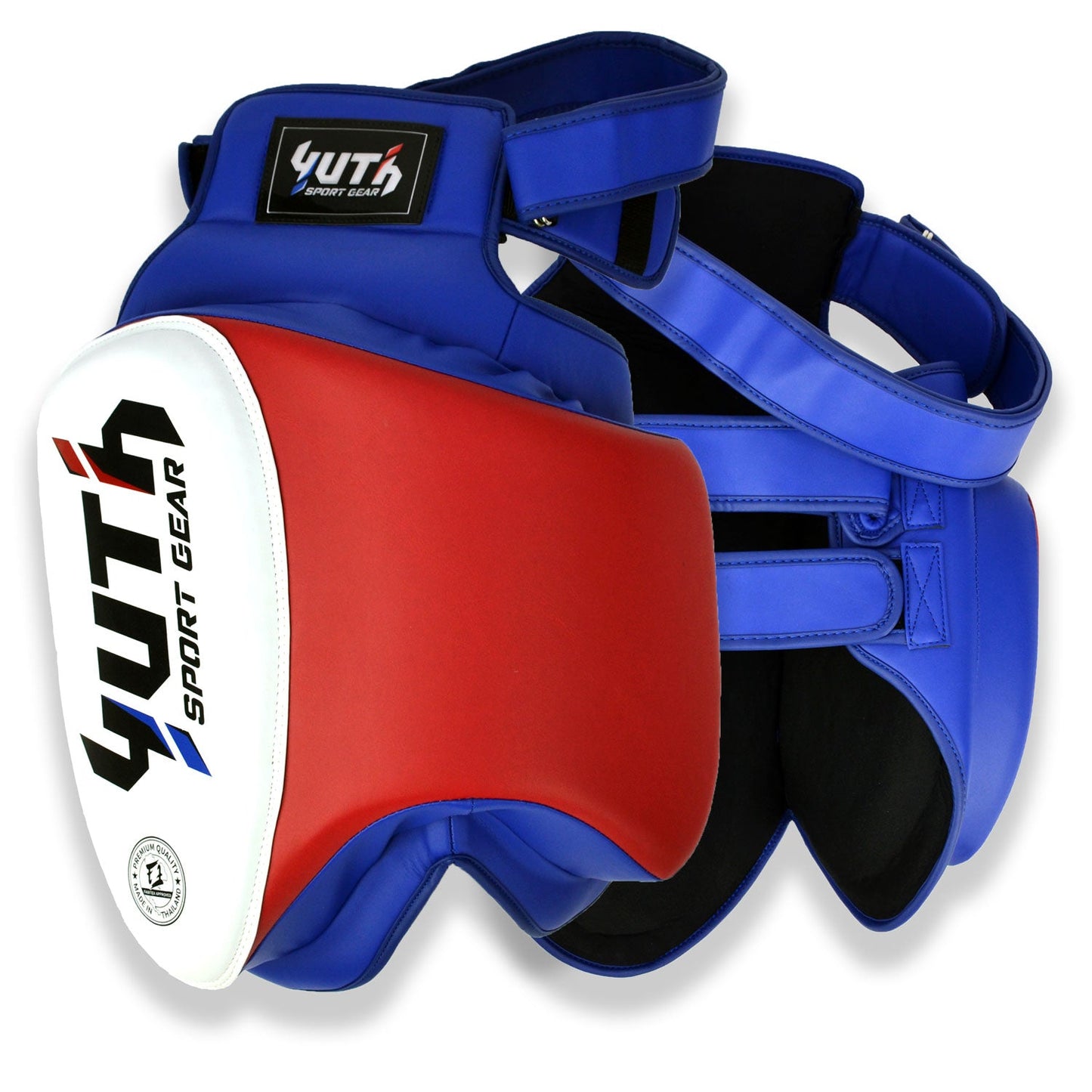 Yuth Thigh Pads White-Blue-Red
